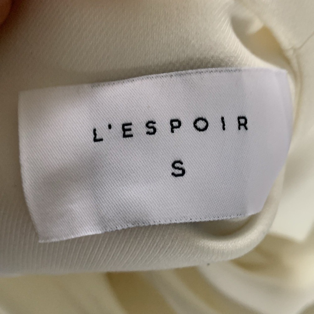 L'Espoir Asymmetrical Neckline Midi Paneled Dress White Sz S - Picture 15 of 15